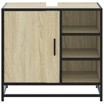 vidaXL Meuble de salle de bain avec lavabo Chêne Sonoma 65 x 33 x 60 cm Bois d'ingénierie