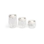3 bocaux sous vide 400 ml 800 ml et 1 2 L - Verre borosciliate compatible congélation