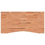 vidaXL Dessus de bureau 110x(50-55)x2 5 cm bois massif de hêtre