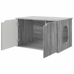 vidaXL Maison pour chat Gris Sonoma 85 x 55 x 53 5 cm