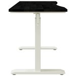 vidaXL Bureau Blanc et marron foncé 120 x 60 cm Bois de chêne massif