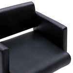 vidaXL Chaise de salon Noir Similicuir