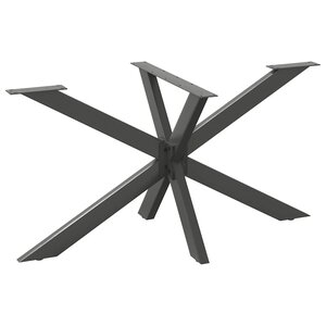 vidaXL Pied de table à manger en forme d'araignée  anthracite  150 x 78 x (72-73) cm  acier