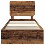 vidaXL Cadre de lit Bois ancien 90 x 190 cm Bois d'ingénierie