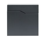 Boîte aux lettres murale ou sur pied design et Porte-journaux  Verrouillable  Gris anthracite  Acier galvanisé  370 x 105 x 370 mm