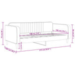 vidaXL Lit de jour gris clair 100x190 cm velours