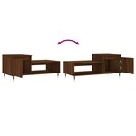 vidaXL Table basse Chêne marron 100x50x45 cm Bois d'ingénierie