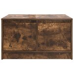vidaXL Table basse avec tiroirs chêne fumé 70 5x70x40 cm