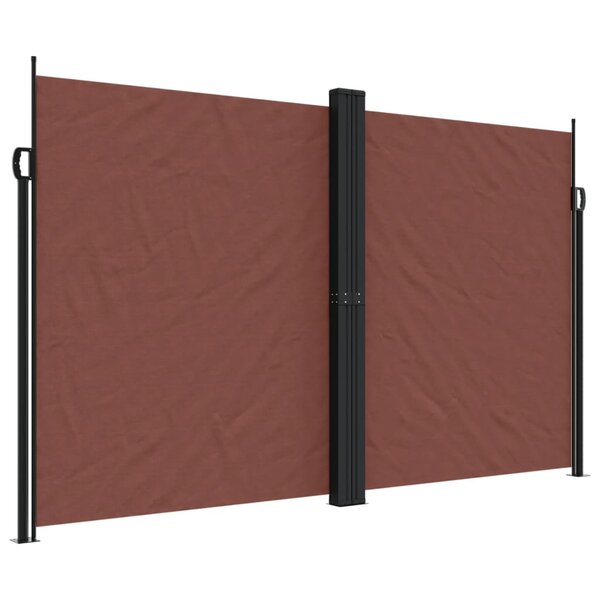 vidaXL Auvent latéral rétractable Marron 200x1200 cm