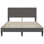 vidaXL Cadre de lit Gris foncé 140 x 200 cm Tissu en velours côtelé