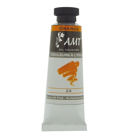 Peinture à l'huile fine en tube orange 45ml - amt