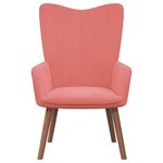 vidaXL Chaise de relaxation avec repose-pied Rose Velours