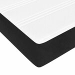 vidaXL Matelas de lit à ressorts ensachés noir 160x220x20 cm velours