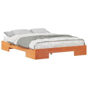vidaXL Cadre de lit Marron 140 x 200 cm