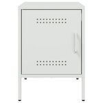 vidaXL Tables de chevet 2 Pièces blanc 36x39x50 5 cm acier