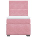 vidaXL Sommier à lattes de lit avec matelas Rose 90x190 cm Velours