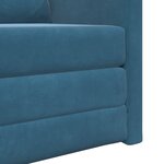 vidaXL Canapé Lit 2-en-1 Bleu 74x77x81 cm Velours