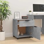 vidaXL Classeur mobile avec roues Gris béton 45x38x54 cm