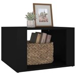 vidaXL Table de chevet Noir 57x55x36 cm Bois d’ingénierie