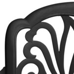 vidaXL Chaises de jardin lot de 2 Aluminium coulé Noir