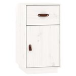 vidaXL Ensemble de coiffeuse avec LED Blanc Bois de pin solide