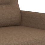 vidaXL Ensemble de canapés 4 Pièces avec coussins Marron Tissu