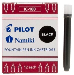 Etui de 12 Cartouches d'encre Namiki IC-100 pour Stylo Capless Noir PILOT