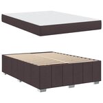 vidaXL Cadre de lit avec matelas Marron foncé 140 x 200 cm tissu