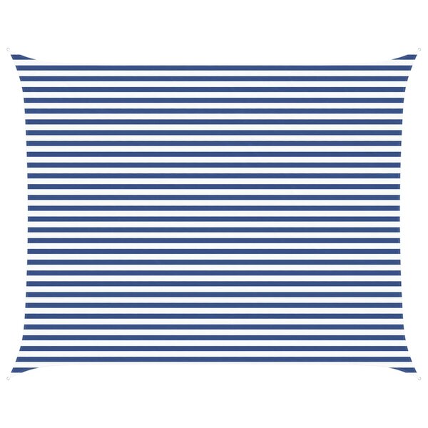 vidaXL Voile d'ombre Bleu et Blanc 4 x 5 m 100   polyester Oxford