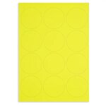 Pastille adhésive permanente fluo ø 63 5 mm (lot de 1200)