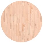 vidaXL Dessus de table Ø90x2 5 cm rond bois massif de hêtre