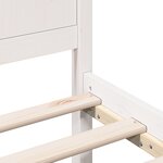 vidaXL Cadre de lit en pin blanc Blanc Pin massif 120 x 190 cm Durable