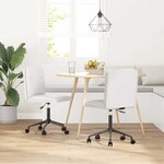 vidaXL Chaises à manger lot de 2 blanc similicuir