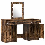 vidaXL Table de Toilette avec tiroir 3 Pièces Marron 50 x 41 x 135 cm