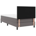 vidaXL Cadre de Lit avec Matelas Gris 100 x 200 cm Faux cuir