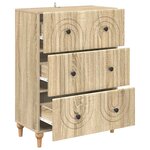 vidaXL Armoire à tiroirs Chêne Sonoma 66 x 34 5 x 90 cm