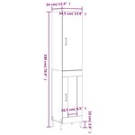 vidaXL Buffet haut Chêne sonoma 34 5x34x180 cm Bois d'ingénierie