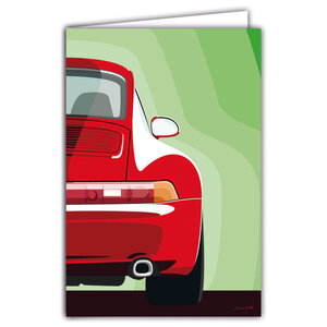 69-1101 Carte Voiture de Sport Luxe Automobile Lignes emblématiques Illustration Graphique Moderne Design épuré coloré Objet de Collection pour Passionné -Avec Enveloppe 12x17cm -Fabrication française