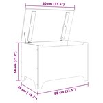 vidaXL Boîte de rangement avec couvercle RANA bois massif de pin