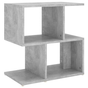 vidaXL Table de chevet gris béton 50x30x51 5 cm bois d'ingénierie
