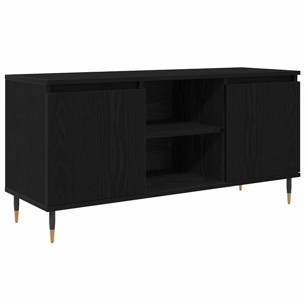 vidaXL Meuble TV Chêne noir 104 x 35 x 50 cm Bois d'ingénierie