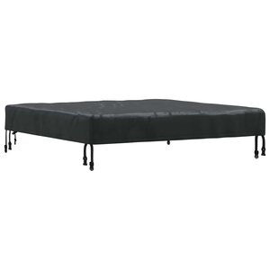 vidaXL Housse de Table Uni Noir 92 x 92 x 15 cm tissu