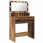 vidaXL Tables de maquillage pour chambre avec tiroir Bois Ancien