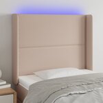 vidaXL Tête de lit à LED Cappuccino 103x16x118/128 cm Similicuir
