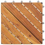 vidaXL Carreau de terrasse 30 Pièces Marron 30 x 30 cm Bois d'acacia