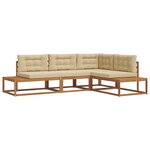 vidaXL Ensemble de canapés d'extérieur 4 pc 4 place Polyester