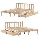 vidaXL Cadre de lit sans matelas 150x200 cm bois de pin massif