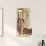 vidaXL Porte-manteau mural avec étagère Montage mural Chêne sonoma 90 x 40 x 10 cm