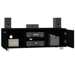 vidaXL Meuble TV Noir 120x40 5x35 cm Bois d'ingénierie