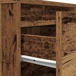 VidaXL Table de chevet avec lumières LED vieux bois 38x34x50 cm